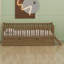 Structure de lit en bois avec barrière de sécurité et lit gigogne-129389341