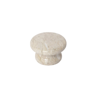 Tan Marble Stone "Ashbourne" Round Cabinet Knob