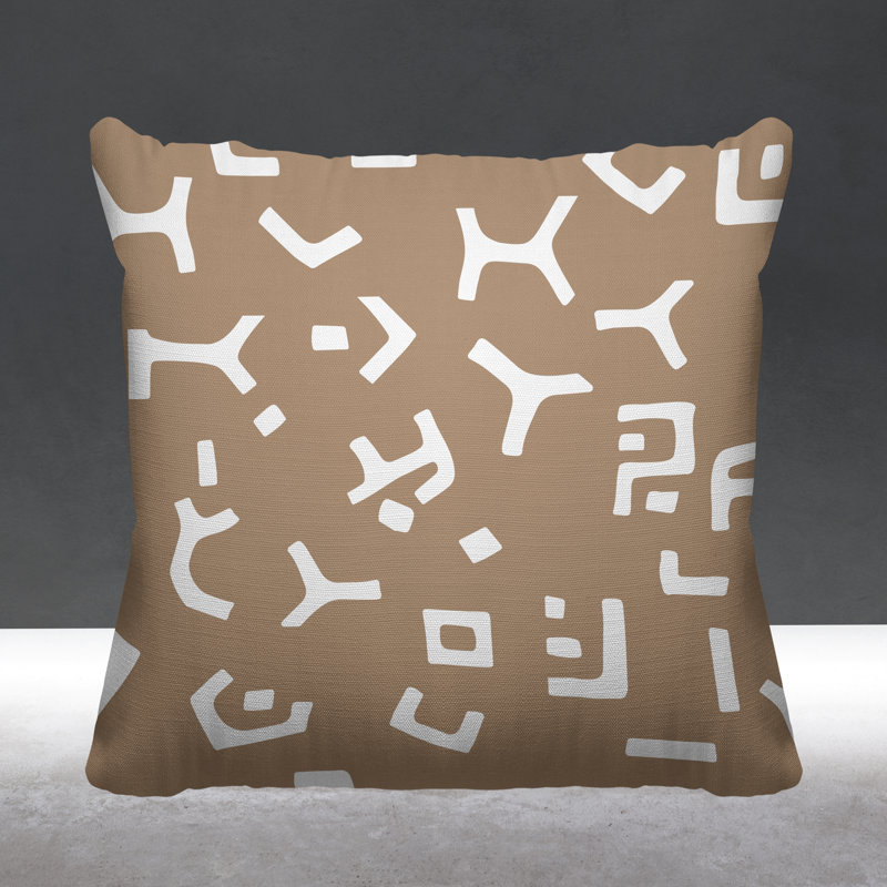 Coussin décoratif intérieur / extérieur Adanya, Beige, L 15 po x H 15 po
