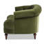 Causeuse Chesterfield La Rosa, velours performance vert olive