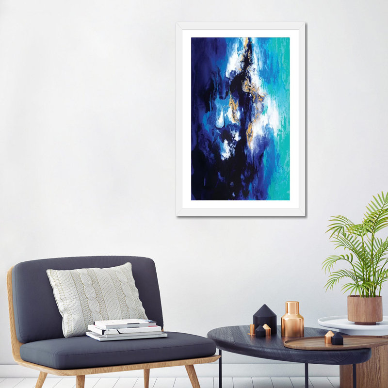 Chanson de la mer par Spell rebond Fine Art - reproduction d'art, 32" H x 24" W x1" D, White Paper, Blanc