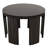 Fluted Solid Wood End Table