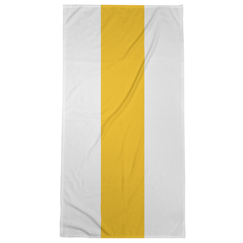 Beach Towel, White/Gold