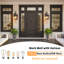 16.5-inch Waterproof Black Outdoor Wall Sconce Lights, 2-pack – Clear Glass Porch, Patio, Garage Lighting Fixtures
