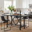 Bochini 62.99" L x 31.49" W Dining Table, Rectangular Counter Height Kitchen Table with Metal Footrest for Kitchen & Home Bar-1299262615