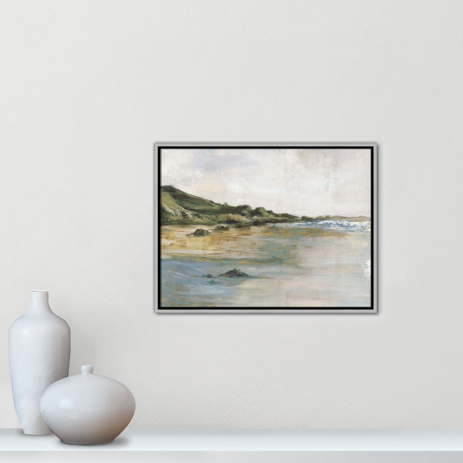 Cordoba "Tide's Edge" Print, 19.5" H x 25.5" W, Silver