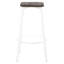 Carré de métal rétro vintage blanc et grain de 2, style industriel, hauteur fixe, repose-pieds, design, utilisation intérieure seulement, capacité de 250 lb par tabouret, assemblage requis, structure, utilisation,