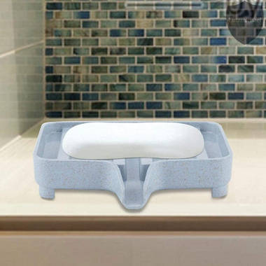 Silicone Soap Dish Self Draining Soap Dish Shower Waterfall Bar Soap Holder  Tray for Kitchen Bathroom Accessories 