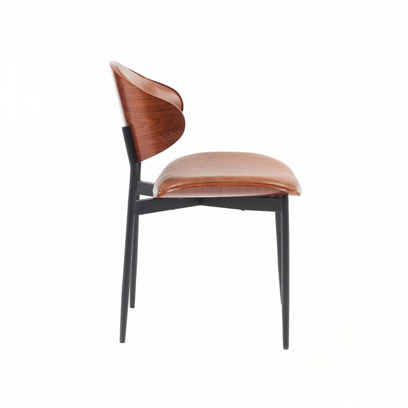 Chaises de salle à manger en similicuir, Orange