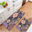 Ensemble de 2 tapis antidérapants bohémiens à motif floral pour le salon et la cuisine