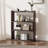 4-Tier Expandable Wooden Bookshelf, Home Simple Telescopic Storage Cabinet, Storage Display Rack for Living Room, for Bedroom, Study, Corner