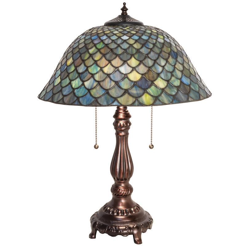 22" High Tiffany Fishscale Table Lamp