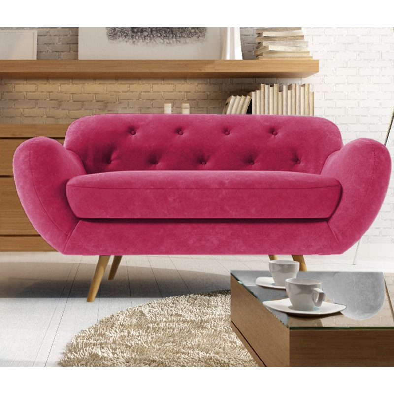 Jefferson 2 Seater Loveseat, Pink