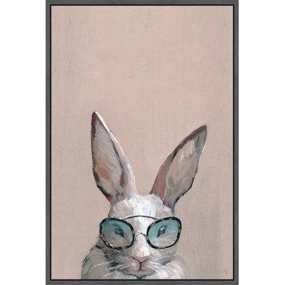 'Serious Hare' Floater Print on Canvas