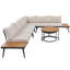 Ensemble de canapés modulaires d'extérieur 6 pièces avec tables basses gigognes et sièges avec coussins pour terrasse, porche et jardin (beige) TREXM
