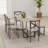 6-Piece Dining Set with Compact Design and Durable Steel Frame, Perfect for Kitchen and Living Room-1193217552