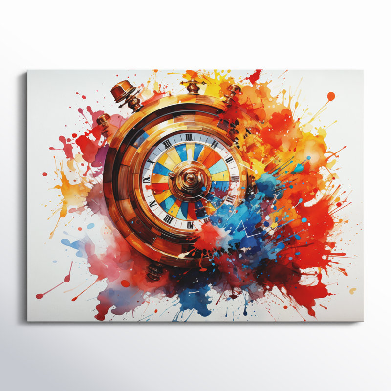 «Casino Royale Roulette I», reproduction d'art sur toile, 24" H x 32" W, Toile tendue