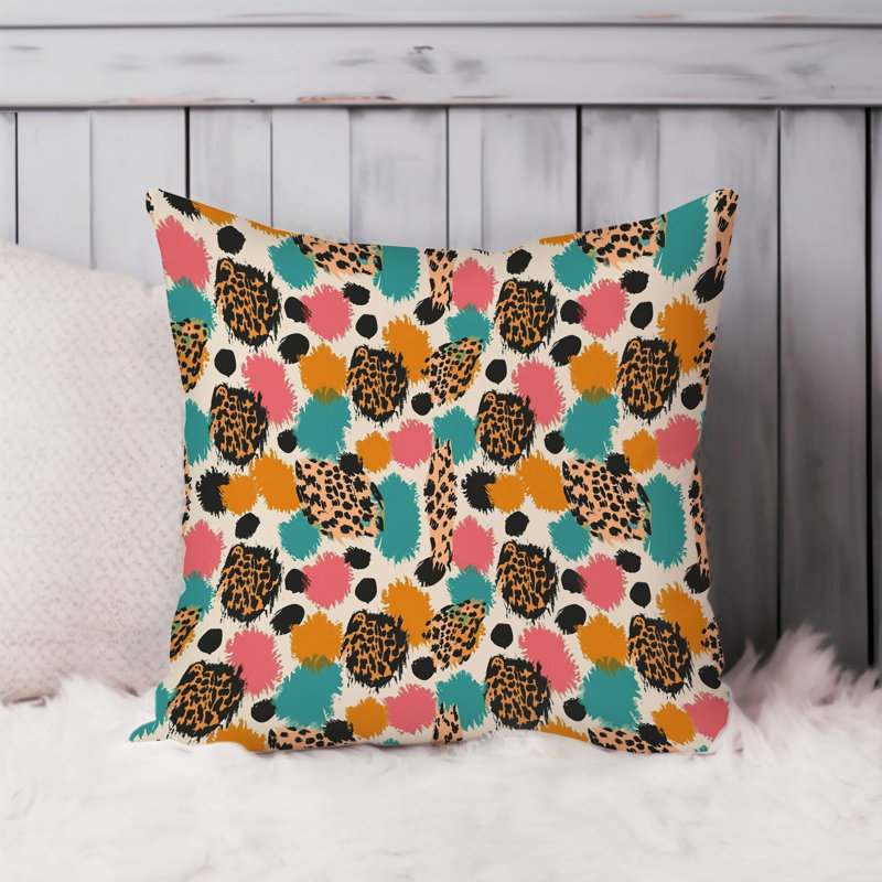 Animals Cheetah Animal Print Pattern VII Modern, 16"H x 16"W