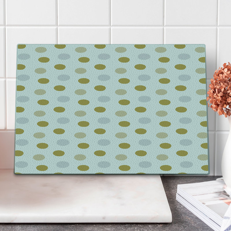Ambesonne Abstract Cutting Board Large Size Circular Shapes Design Multicolor