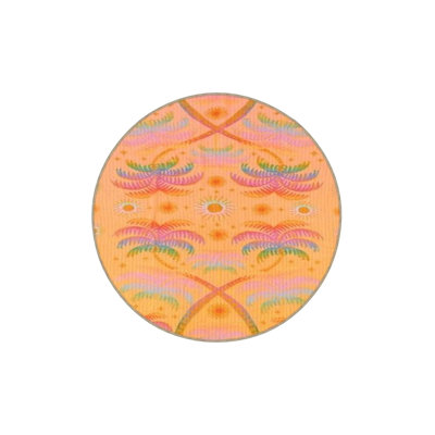 Orange Leaf Patterned Woven Base Carpet