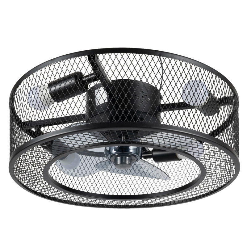 Hallas 18'' Flush Mount Ceiling Fan with Light Kit