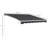10' X 8' Electric Awning, Retractable Awning, UV Protection Sun Shade Shelter With Remote Controller And Manual Crank Handle For Deck, Balcony, Yard, Dark Gray-125181336-125181346