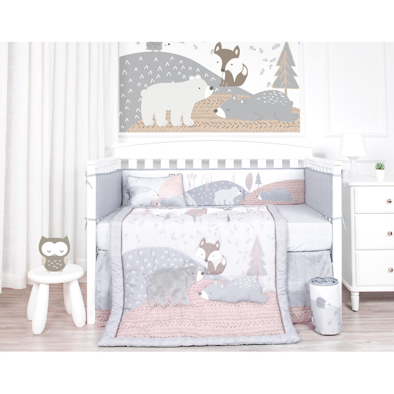Ensemble de literie pour lit de bébé 4 pièces Forest Bear in Mind Mccandless