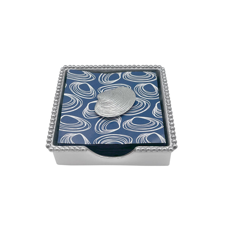 Clam Beaded Napkin Box Set