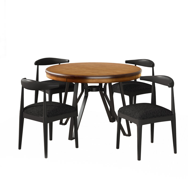 Jermaine 5-Piece Wood Upholstered Dining Set