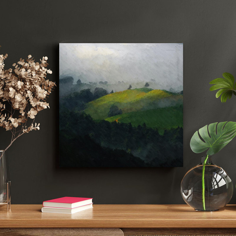 "Green Field", reproduction d'art graphique sur toile tendue 1 pièce, H 16 po x l 16 po