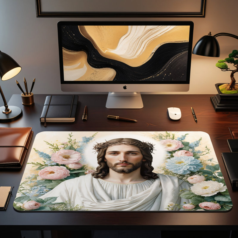 Polyester Desk Pad, 14.4x12.1