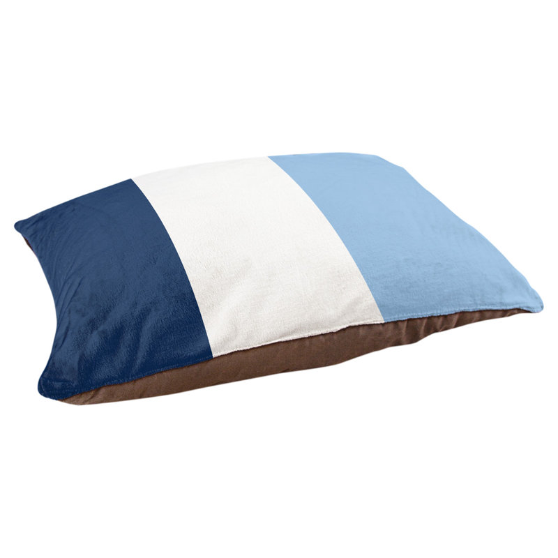Coussin d'extérieur pour chien Florida Tribe, Large ( 40" W x 30" D x 14" H), Navy Blue/White/Light Blue