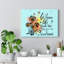 Gives You More Light Blue Flowers - Wrapped Canvas Print
