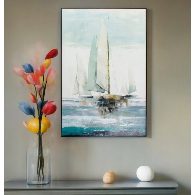 Quiet boats-reproduction de photo encadrée