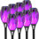 Paquet de 8 torches solaires avec flamme vacillante, 12 lumières solaires DEL d'extérieur
