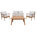 Natural Frame/Light Gray Cushion