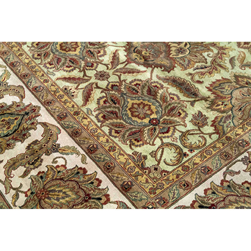 Tapis brun et crème de haute qualité noué à la main Trinity