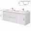 Meuble-lavabo mural flottant double 60 po-726685366-726685367