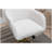 Modern Teddy Fabric Adjustable Height Swivel Stool - White