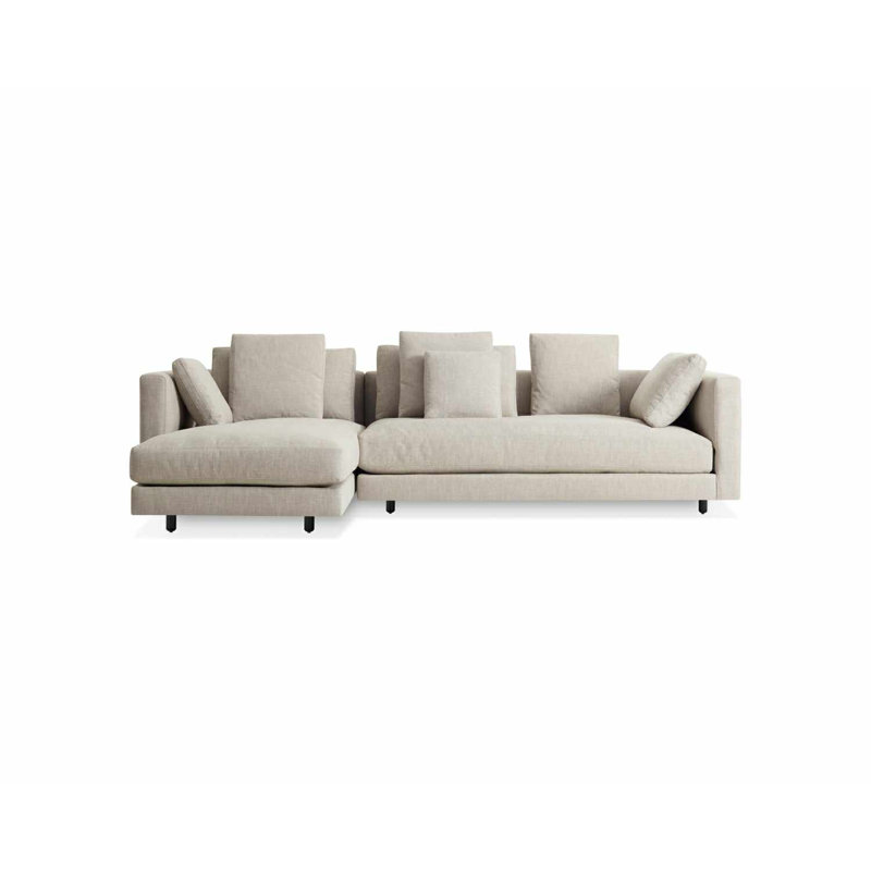 Hands Down Chaise Sectional, Landa Stone, Left Hand Facing