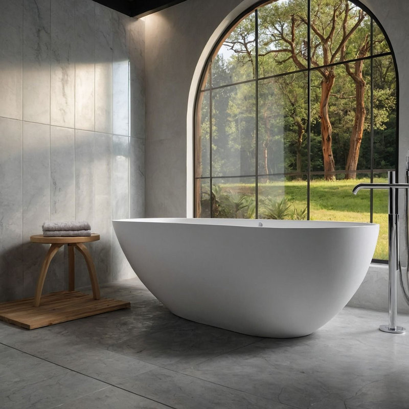 1500mm x 780mm Freestanding Stone Bathtub