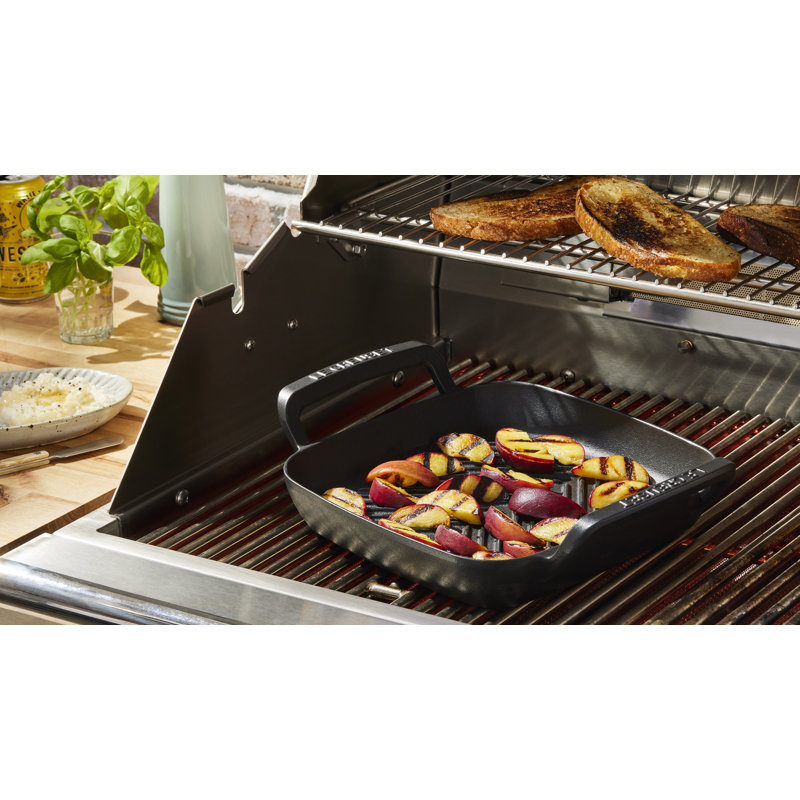 Le Creuset Alpine Outdoor Collection Enameled Cast Iron Grill Pan, 10.25 In.,