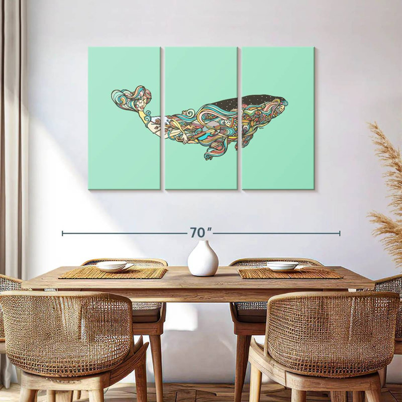 Brampt Vibrant Whale, 36" H x 57" W