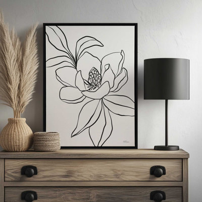Dessin au trait Magnolia Bloom par Cat Thurman Designs, reproduction d'art