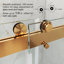 Porte de douche à double fermeture coulissante sans cadre avec verre transparent de 3/8 po (10 mm) Opal Mirage MCOCOD l 56-60,75 po x H 72 po-99053226
