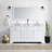 73'' Engineered Stone Double Bathroom Vanity Top with Sink