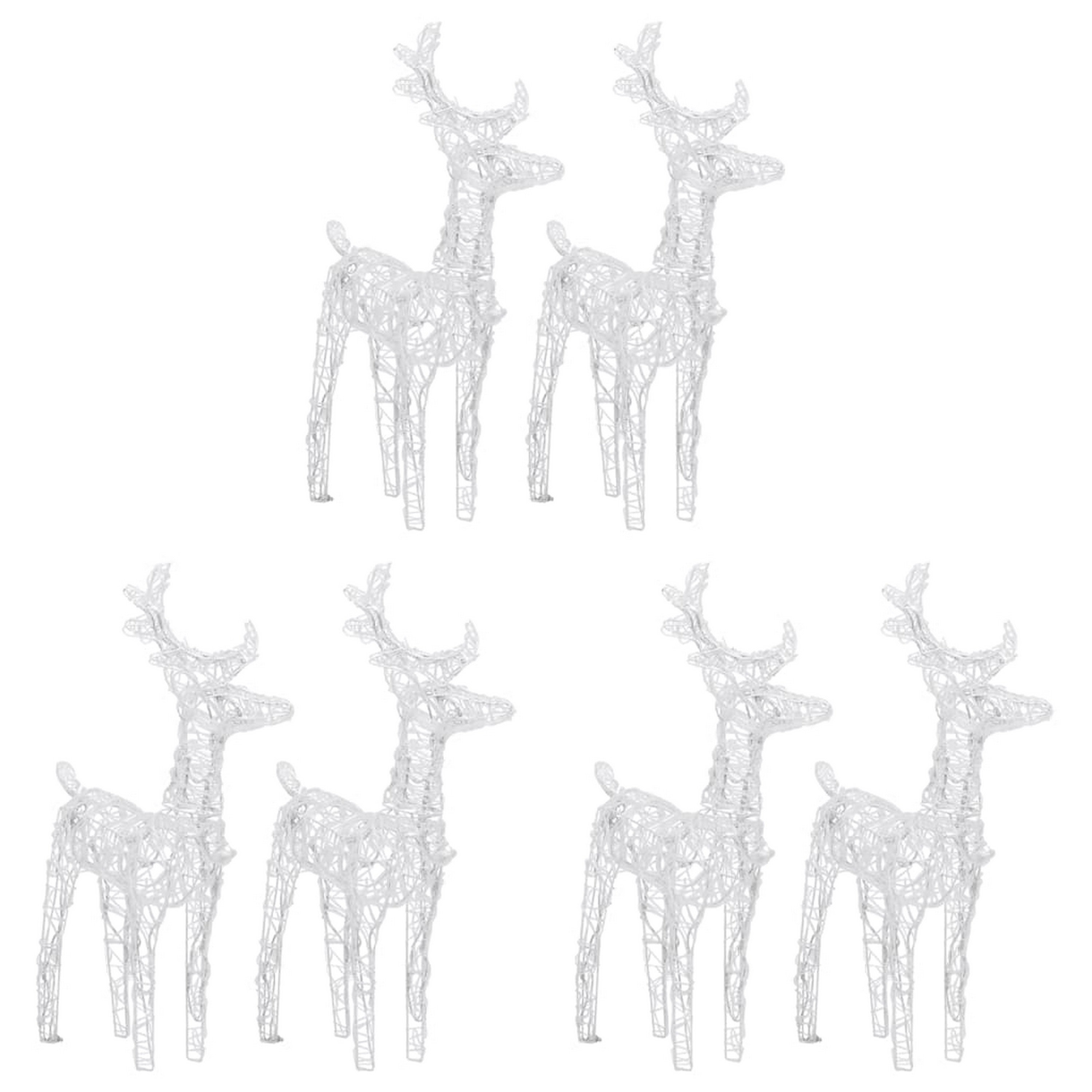 6-Piece Reindeer Cake Topper Set - Christmas Winter Decoration For Cakes & Yule Logs