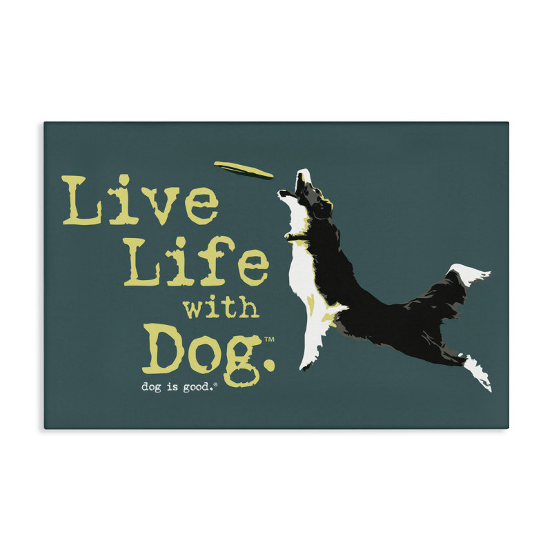 Art mural sur toile "Dog jouer Fetch" par Dog Is Good, H 20 po x l 30 po