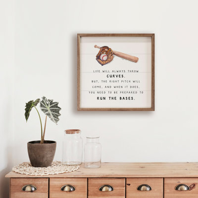 Life Will Always Throw Curves Baseball White