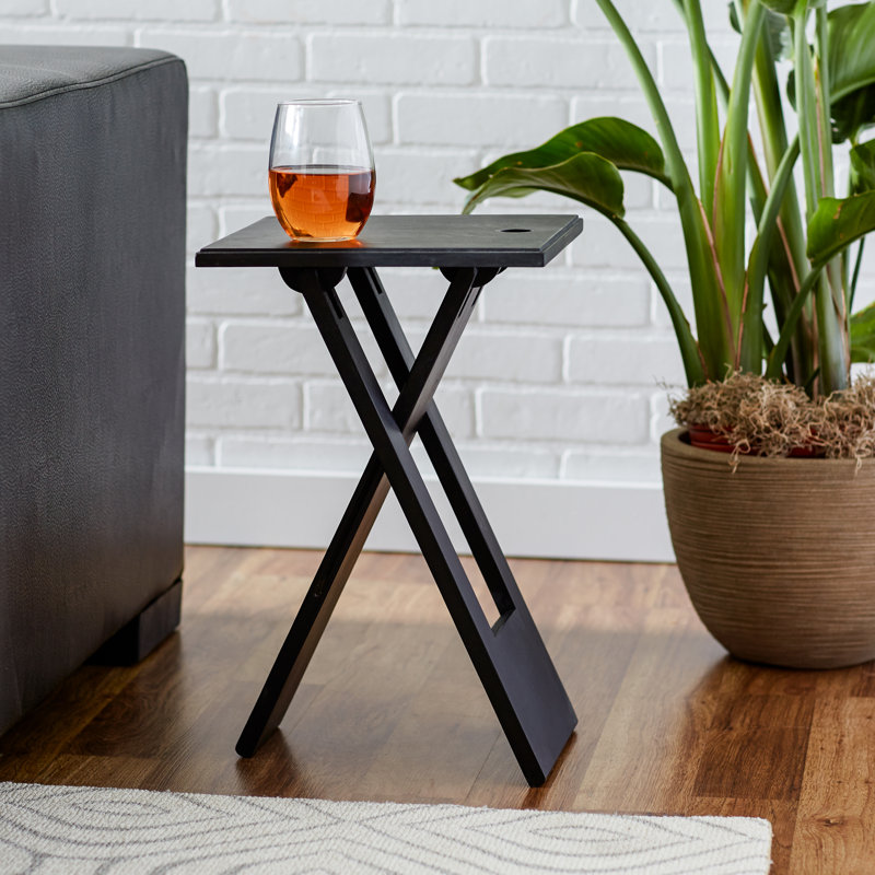 Hammond Folding Side Table, Red